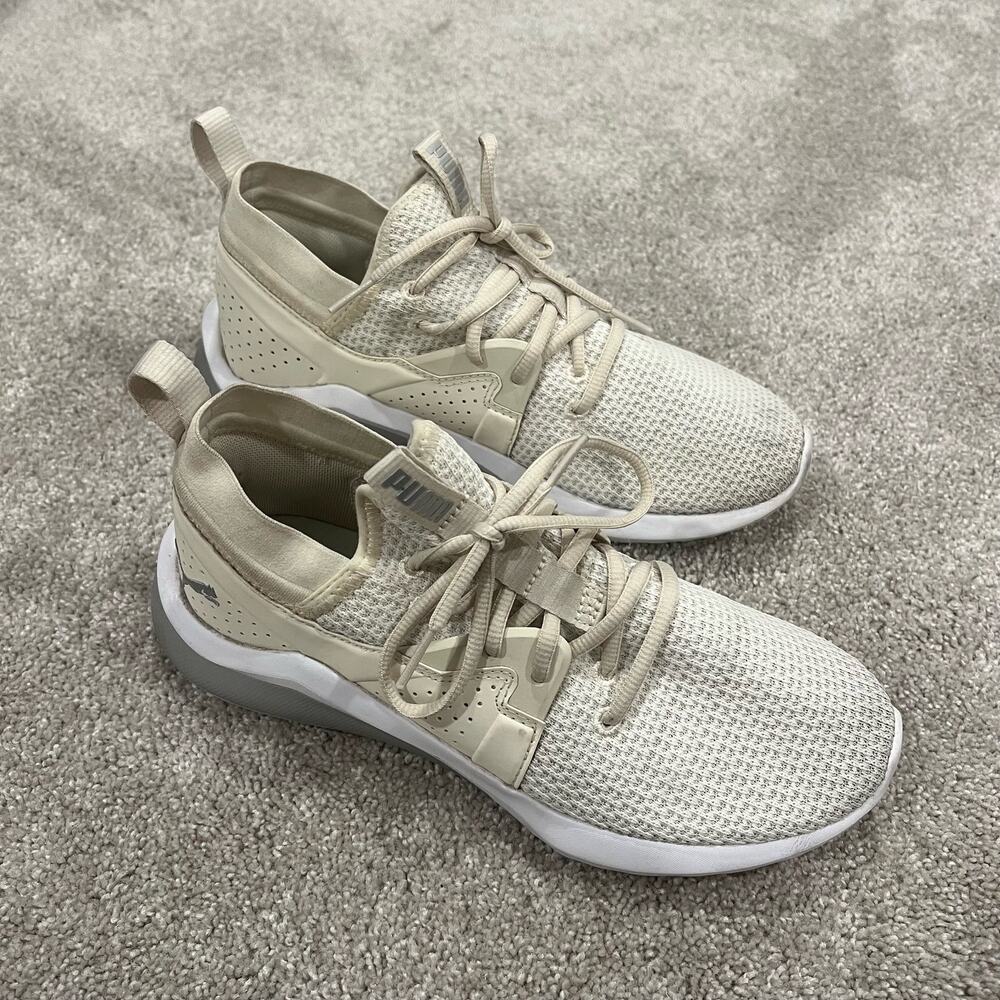 Puma Emergence Cosmic Lace Up Running Sneaker Womens White Size 8‎